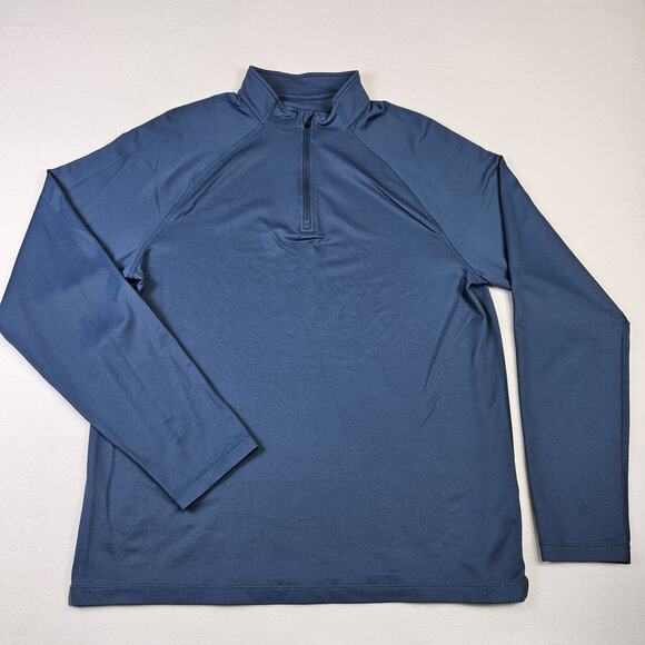 Rhone Session 1/4 Zip Mens M Dark Teal Pullover Performance Gym Golf UPF Outdoor - Picture 1 of 14